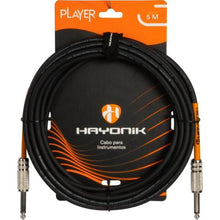Carregar imagem no visualizador da galeria, Cabo Para Instrumentos Player P10 x P10 5m Preto Hayonik