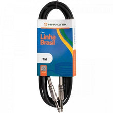 Carregar imagem no visualizador da galeria, Cabo para Instrumentos Hayonik Linha Brasil P10 x P10 3m Preto