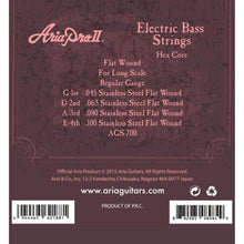 Carregar imagem no visualizador da galeria, Encordoamento Para Baixo 4 Cordas Flat Wound .045 AGS700 Aria Pro II