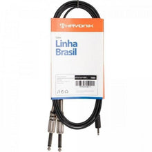 Carregar imagem no visualizador da galeria, Cabo de Áudio Linha Brasil P2 Estéreo X 2 P10 Mono 1,8mPreto HAYONIK