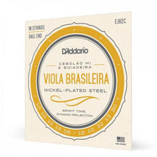 Carregar imagem no visualizador da galeria, Encordoamento Para Viola Brasileira Cebolão MI/Boiadeira EJ82C D Addario