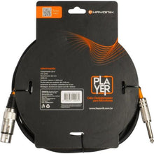 Carregar imagem no visualizador da galeria, Cabo Para Microfone Player XLR(F) X P10 7m Preto Hayonik