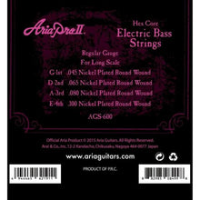 Carregar imagem no visualizador da galeria, Encordoamento Para Baixo 4 Cordas .045 AGS600 Aria Pro II