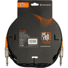 Carregar imagem no visualizador da galeria, Cabo Para Instrumentos Player P10 Textil 7m Preto/Azul Hayonik