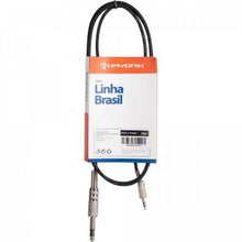 Carregar imagem no visualizador da galeria, Cabo de Áudio Linha Brasil P2 Estéreo X P10 Estéreo 1,5m Preto Hayonik