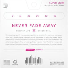 Carregar imagem no visualizador da galeria, Encordoamento Guitarra Revestido .009-.042 XS Nickel XSE0942 D Addario