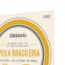 Carregar imagem no visualizador da galeria, Encordoamento Para Viola Brasileira Cebolão MI/Boiadeira EJ82C D Addario