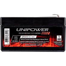 Carregar imagem no visualizador da galeria, Bateria Selada 12V 1,3Ah UP1213 Unipower
