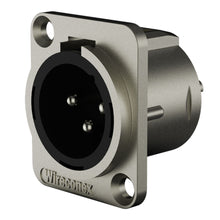 Carregar imagem no visualizador da galeria, Conector Xlr Macho Wc 1033 Mp Bk Ni 3p Painel Wireconex 10 Unidades
