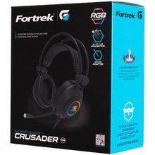 Carregar imagem no visualizador da galeria, Headset Gamer Fortrek Crusader P2 + USB RGB Preto