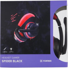 Carregar imagem no visualizador da galeria, Headset Gamer Fortrek Spider Black P3 Preto/Vermelho
