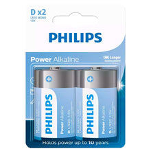 Carregar imagem no visualizador da galeria, 2 Pilhas Alcalinas D Philips