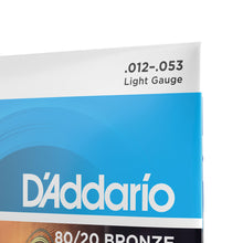 Carregar imagem no visualizador da galeria, Encordoamento Violão Aço 12-53 D Addario 80/20 Bronze EJ11