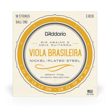 Carregar imagem no visualizador da galeria, Encordoamento Viola Brasileira D Addario Nickel-Plated EJ82B