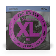 Carregar imagem no visualizador da galeria, Encordoamento Guitarra 09-42 D Addario XL Pro Steels EPS520