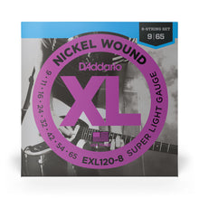 Carregar imagem no visualizador da galeria, Encordoamento Guitarra 8C 09-65 D Addario XL Nickel EXL120-8