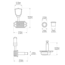 Carregar imagem no visualizador da galeria, Tarraxa Guitarra Dourada 3x3 Tulipa Spirit J44-GD-R3L3