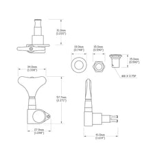 Carregar imagem no visualizador da galeria, Tarraxa Para Baixo Blindada Cromada 2x2 Spirit JB15-CR-R2L2