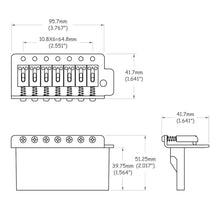 Carregar imagem no visualizador da galeria, Ponte Sistema Trêmolo Guitarra 7C Spirit TSM7-CR-WH