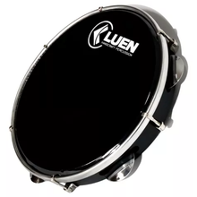 Carregar imagem no visualizador da galeria, Pandeiro Luen 10 Profissional Pele Preta Corpo Abs Cor Preto