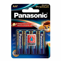 Pilha Alcalina Premium Panasonic Aa Pequena 04 Unidades Lr6egr/4b96