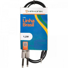 Carregar imagem no visualizador da galeria, Cabo de Áudio Linha Brasil P2 Estéreo X 2 P10 Mono 1,5m Preto HAYONIK
