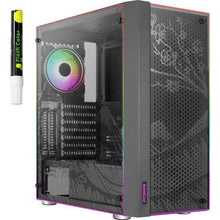 Carregar imagem no visualizador da galeria, Gabinete Gamer Aerocool Skribble Preto RGB Lateral Vidro
