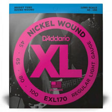 Carregar imagem no visualizador da galeria, Encordoamento Baixo 4 Cordas .045-.100 XL Nickel EXL170 D Addario
