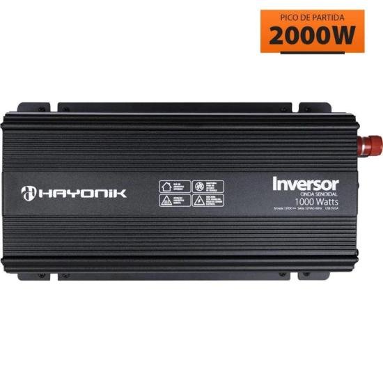 Inversor de Onda Senoidal 1000W 12VDC/127V PW21-1 Off Grid Hayonik