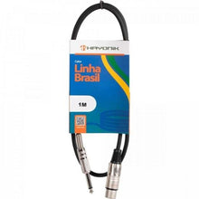 Carregar imagem no visualizador da galeria, Cabo para Microfone Linha BRASIL XLR(F) X P10 1M Preto HAYONIK
