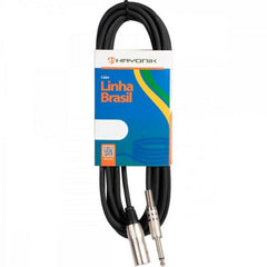 Cabo para Áudio Linha BRASIL XLR(M) X P10 3m Preto HAYONIK