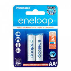 Pilha Recarregável 1,2V AA 2000mAh Eneloop (C/2 Pilhas) Panasonic - CAR / 2