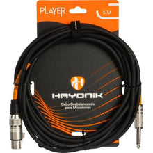 Carregar imagem no visualizador da galeria, Cabo Para Microfone Player XLR(F) X P10 5m Preto Hayonik

