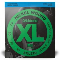 Encordoamento Baixo 4 Cordas .040-.095 XL Nickel EXL220 D Addario