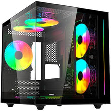 Carregar imagem no visualizador da galeria, Gabinete Gamer C3Tech Aquarius MT-G810 Sem Fans Preto
