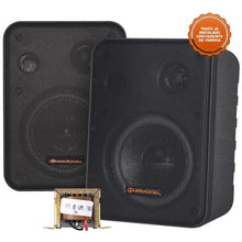 Carregar imagem no visualizador da galeria, Caixa Acústica com Trafo 70V(5W) Ambience Line MSB60NC Preta HAYONIK - PAR / 2
