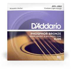 Encordoamento Violão Aço .011-.052 Phosphor Bronze EJ26 D Addario