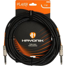 Carregar imagem no visualizador da galeria, Cabo Para Instrumentos Player P10 x P10 7m Preto Hayonik
