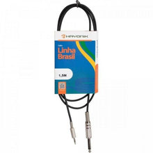 Carregar imagem no visualizador da galeria, Cabo de Áudio Hayonik Linha Brasil P2 Estéreo X P10 Mono 1,5m Preto
