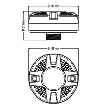 Carregar imagem no visualizador da galeria, Driver 25mm 40w Rms 8 Ohms - Atk 45mh2580b-8 - Médios E Agudos
