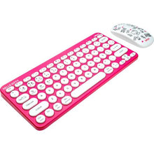Carregar imagem no visualizador da galeria, Kit Teclado e Mouse Sem Fio Letron Hello Kitty Rosa
