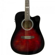 Carregar imagem no visualizador da galeria, Violão Giannini GF1D CEQ Eletroacústico Aço Brown Red Burst Burst
