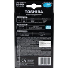 Carregar imagem no visualizador da galeria, Carregador de Pilha USB TNHC-6GME4 CB (C/4 Pilhas AA 2000 MAh) Toshiba
