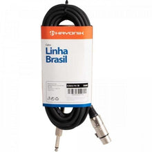 Carregar imagem no visualizador da galeria, Cabo para Microfone Linha BRASIL XLR(F) X P10 7M Preto HAYONIK
