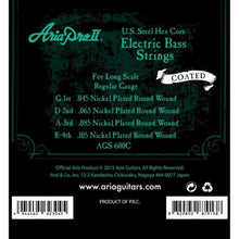 Carregar imagem no visualizador da galeria, Encordoamento Para Baixo 4 Cordas Coated .045 AGS600C Aria Pro II
