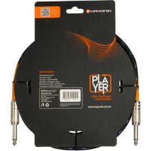 Carregar imagem no visualizador da galeria, Cabo Para Instrumentos Player P10 Textil 5m Preto/Azul Hayonik
