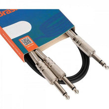 Carregar imagem no visualizador da galeria, Cabo de Áudio Linha Brasil P10 Estéreo X 2 P10 Mono 3m Preto HAYONIK
