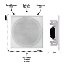 Carregar imagem no visualizador da galeria, Kit Arandela Coax Ial Gp 70w 8r Quadrada Br Leson
