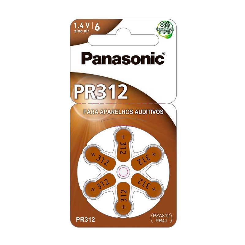 Bateria Auditiva Panasonic Pr-312 Zinco Ar Pr-312br/300