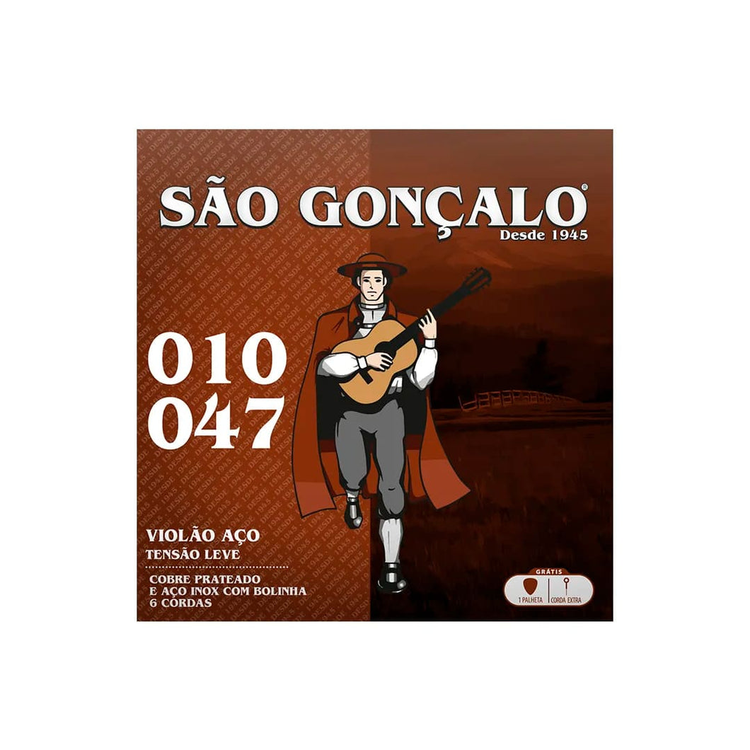 Jogo De Cordas Violão Aço Com Bolinha 010